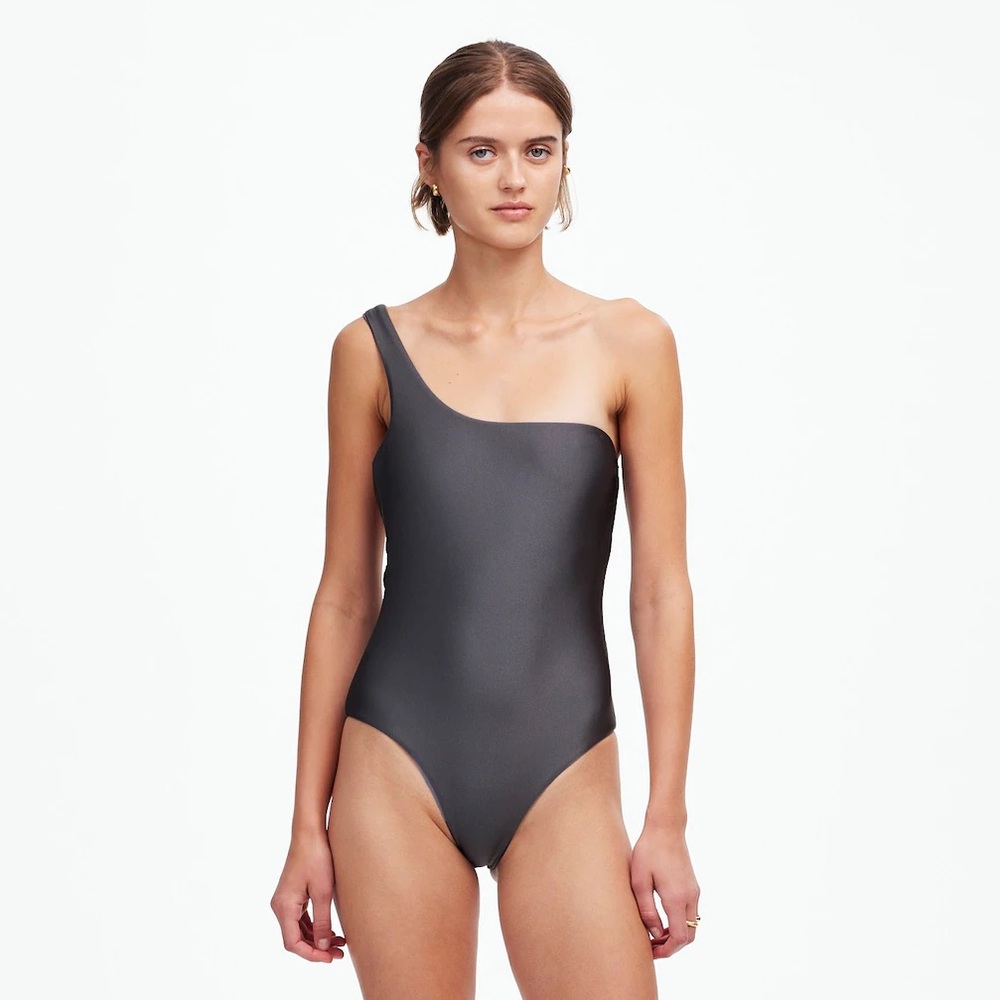 Jade Swim® Evolve One-Piece Swimsuit$198.00 One-Shoulder Gray NWOT Small